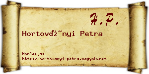 Hortoványi Petra névjegykártya